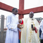 Lors de l'inauguration du temple Saint-Christphe de Mvoumvou à Pointe-Noire