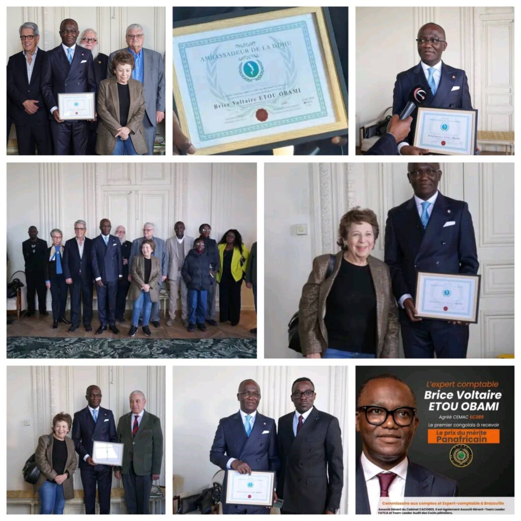 Par ailleurs, après son nomination en tant qu'ambassadeur de la déclaration des droits de l'humanité, Etou Obami, a été l'invité à la chaîne internationale Tv5 monde en sa qualité de secrétaire général de l'ordre des experts comptables et associé du cabinet Exco Cacoges, afin d’éclairer et d’apporter son expertise sur les questions liées au pétrole ainsi que sur les aspects économiques et financiers de la Communauté économique et monétaire de l'Afrique centrale.