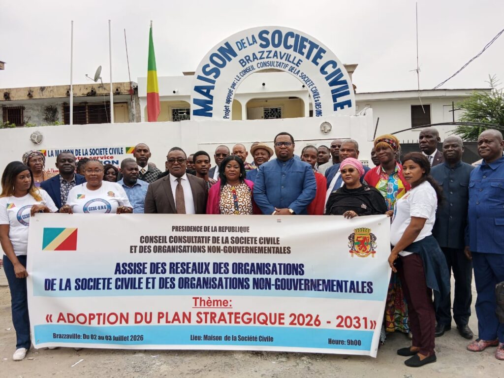 Les Assises nationales des réseaux et organisations de la société civile se sont ouvertes le 2 juillet 2026 à Brazzaville avec l'ambition de doter les organisations de la société civile (Osc) d'une feuille de route commune pour les cinq prochaines années. Pendant deux jours, les participants examineront et adopteront le Plan stratégique 2026-2031, appelé à renforcer la contribution des Osc au développement, à la gouvernance et à la participation citoyenne.